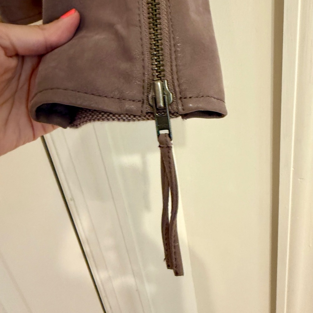 Free people Mauve faux leather Vegan Jacket - Picture 5 of 6